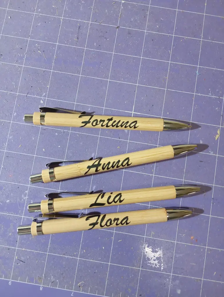Personalizzazione penne bamboo/vinile