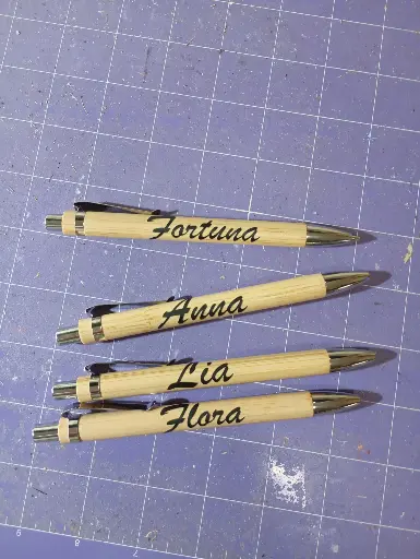 Personalizzazione penne bamboo/vinile