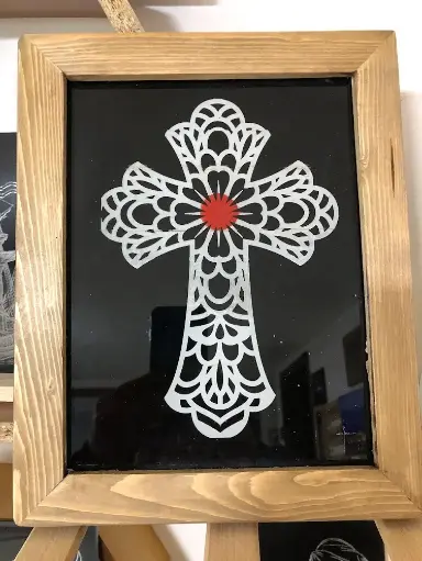 croce/laser su vetro